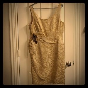 Semi-formal gold dress
